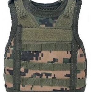 Camouflage Tactical Vest Beverage Cooler for Cans & Bottles. Army Green